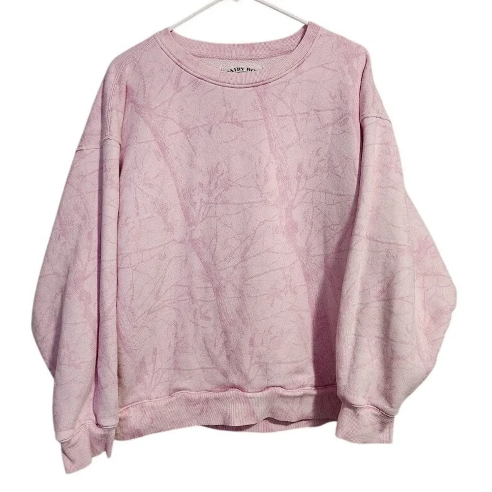 DAIRY BOY Bubblegum Camo Crewneck Sweatshirt Coquette Western M‎